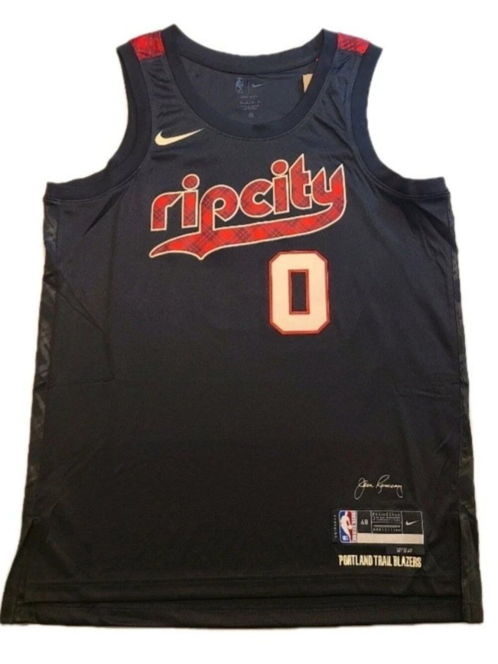 Nike Portland Trailblazers Damian Lillard Men Size Large City Edition Jersey